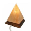 Lampada di Sale a Piramide con Lampadina e Filo base cm.15 alt.cm. 22
