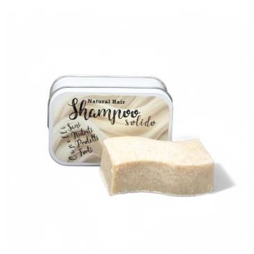 Shampoo solido in scatoletta di metallo 85 gr.