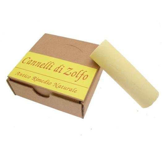 Scatola con 3 cannelli di Zolfo grandi diam.2,5 alti 8,5