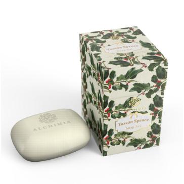 Scatola Cubica Natalizia con 3 saponette Spezie Toscane da 150 gr.