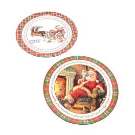 Sottopiatto Natalizio in plastica  diam. cm. 30