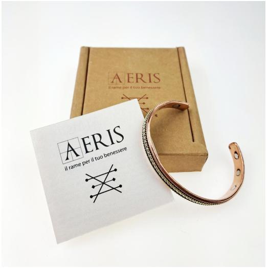 Braccialetto in  Rame e metallo con 6 magneti Braccialetto in  Rame e metallo con 6 magneti