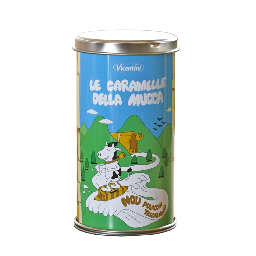 Lattina regalo cm.16 x 9  con Caramelle Mou 230 gr. Lattina regalo cm.16 x 9  con Caramelle Mou 230 gr.