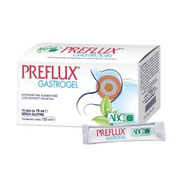 Integratore Alimentare Preflux Gastrogel acidità e mucosa gastrica 10 bustine da 15 ml.