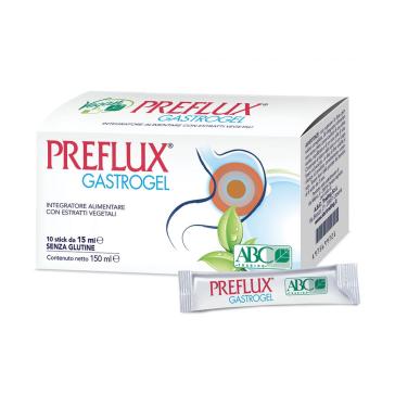 Integratore Alimentare Preflux Gastrogel acidità e mucosa gastrica 10 bustine da 15 ml.
