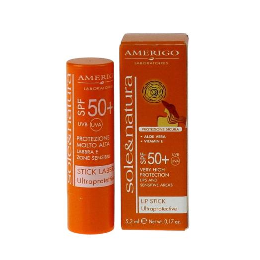 Nuovo Stick Solare Amerigo parti delicate SPF 50+ da 5 ml Nuovo Stick Solare Amerigo parti delicate SPF 50+ da 5 ml