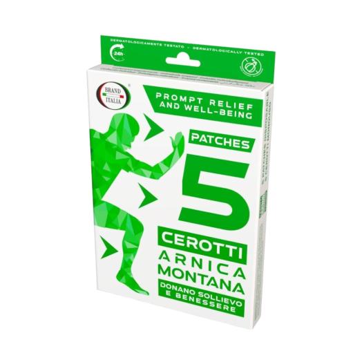 Scatola con 5 cerotti da cm 14 x 9 con Arnica per i dolori
