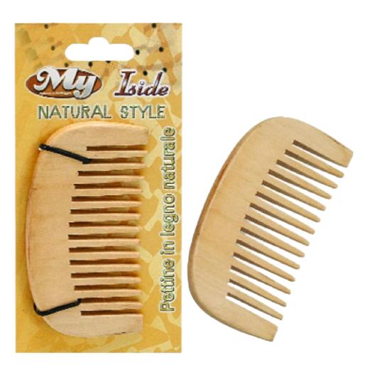 Pettine Iside in Legno Naturale di Faggio Confezione da 12 pz.