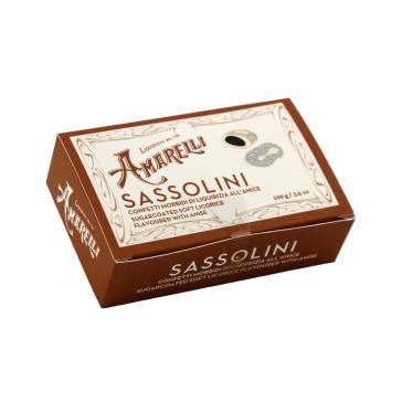 Liquirizia Amarelli Sassolini Confettati scatolina da gr 100 Liquirizia Amarelli Sassolini Confettati scatolina da gr 100