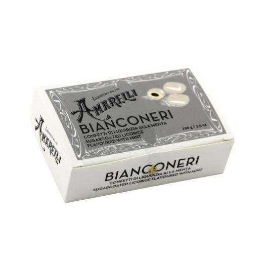 Liquirizia Amarelli Bianconeri alla Menta scatolina da gr 100 Liquirizia Amarelli Bianconeri alla Menta scatolina da gr 100