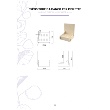ESPOSITORE DA BANCO PER PINZETTE