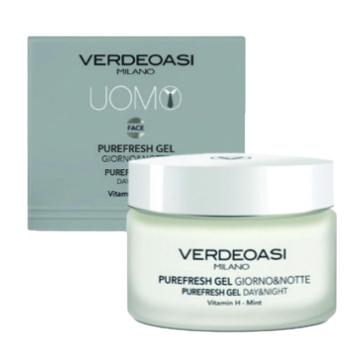 Gel Purefresh Giorno Notte Verdeoasi con Vitamina H e Menta 50 ml. Gel Purefresh Giorno Notte Verdeoasi con Vitamina H e Menta 50 ml.