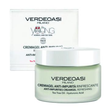 Cremagel Anti-Impurità Pelli Grasse Verdeoasi al Tea Tree e Jaluronico 50ml.