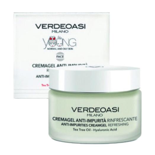 Cremagel Anti-Impurità Pelli Grasse Verdeoasi al Tea Tree e Jaluronico 50ml.