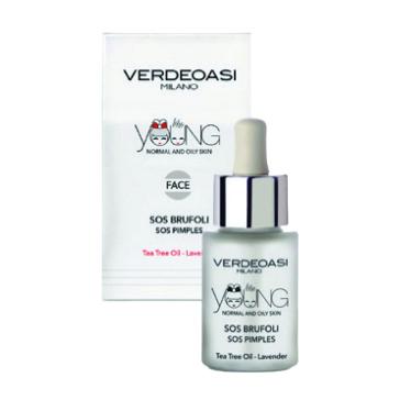 Siero Sos Brufoli Pelli Grasse Verdeoasi con Lavanda e Tea Tree oil  15 ml.