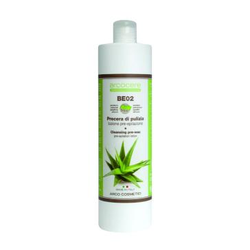 Lozione Precera di Pulizia pre-epilazione all'Aloe da 500 ml