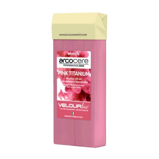 Ricarica Ceretta roll-on Titanio-Rosa Velour bio da 100 ml