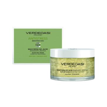 Maschera Gel Idratante Lenitiva Verdeaoasi all'Aloe e Acido Jaluronico 200 ml.