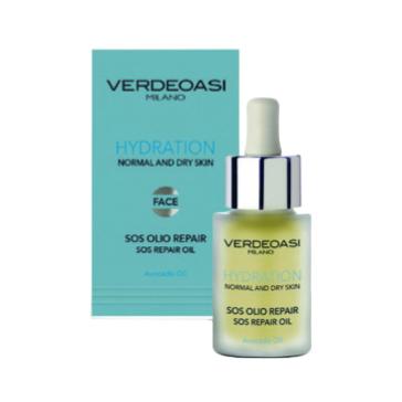 Olio Sos Repair Pelle Secche Verdeoasi  Multifunzionale Nutre,Calma 15 ml.