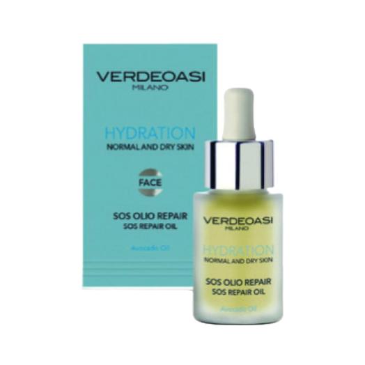 Olio Sos Repair Pelle Secche Verdeoasi  Multifunzionale Nutre,Calma 15 ml.
