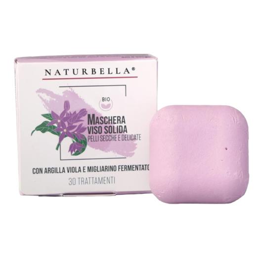 Maschera BIO per il viso solida per Pelli Secche e Delicate Viola da 30 gr.