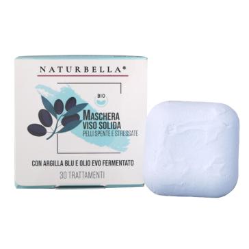 Maschera BIO per il viso solida per Pelli Spente e Stressate Azzurra da 30 gr.