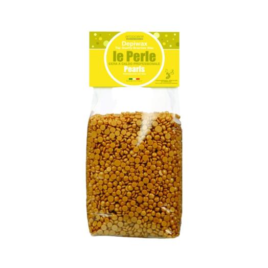 Cera a Caldo Gialla VELOUR senza strisce in Perle Depiwax sacchetto da 1000 ml