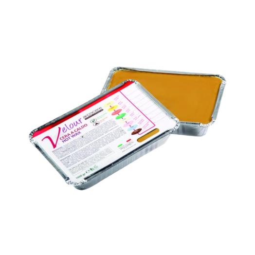 Cera a Caldo Gialla senza strisce Velour vaschetta alluminio da 1 kg