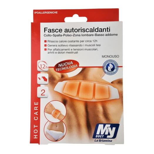 Fascia Riscaldante 12h per Collo,Spalla,Polso,Zona Lombare,Addome 2 pz.