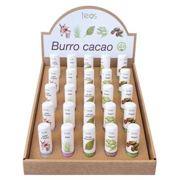 Espositore stick labbra Bio,Latte Asina,Aloe,Jaluronico,Neem,Argan da 5 ml 25 pz