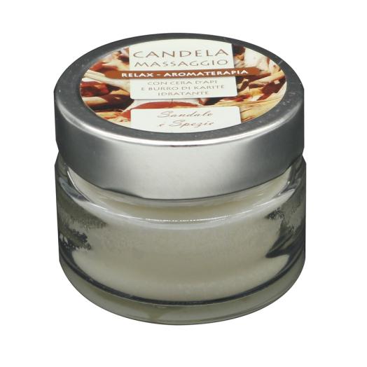 candela per massaggio 100ml SANDALO E SPEZIE candela per massaggio 100ml SANDALO E SPEZIE