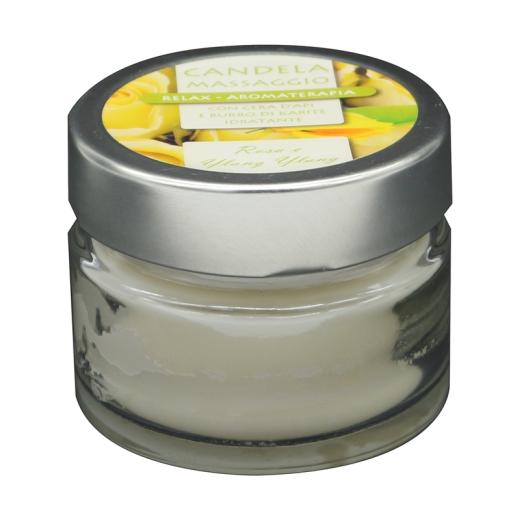 candela per massaggio 100ml ROSA E YLANG YLANG candela per massaggio 100ml ROSA E YLANG YLANG
