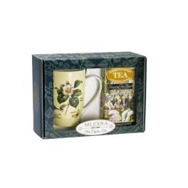 Scatola da regalo con Mug Fiore da 450 ml e scatola da 30 filtri di thè assortiti.