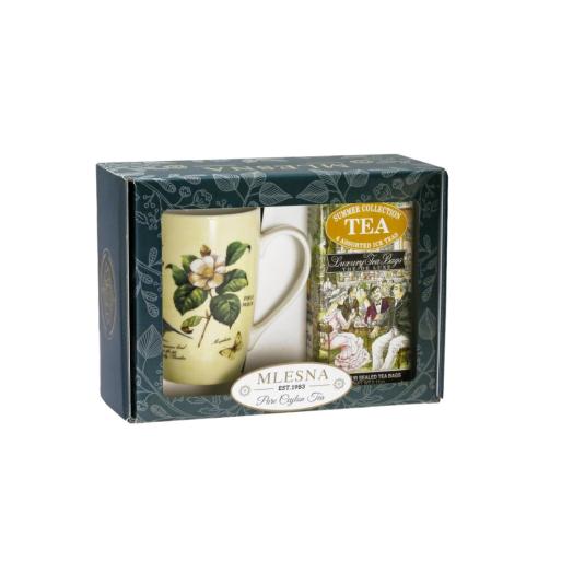 Scatola da regalo con Mug Fiore da 450 ml e scatola da 30 filtri di thè assortiti. Scatola da regalo con Mug Fiore da 450 ml e scatola da 30 filtri di thè assortiti.