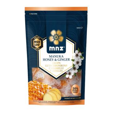 Pastiglie Manuka MGO100  allo Zenzero con isomalto  Confezione 120 gr.