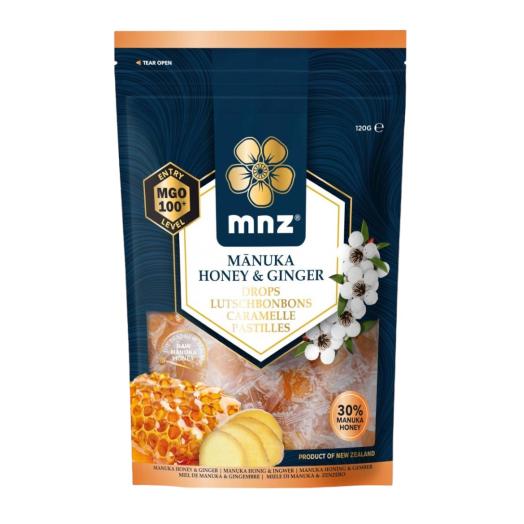 Pastiglie Manuka MGO100  allo Zenzero con isomalto  Confezione 120 gr.