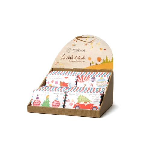 Espositore da banco cod.40984 cm.44X39X50 con 32 buste Natale MANDAMI UNA LETTERA DOLCE