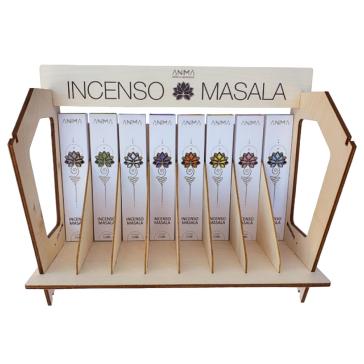 Espositore Legno Completo di 192 Incensi Masala 12x16 Profumazioni Espositore Legno Completo di 192 Incensi Masala 12x16 Profumazioni