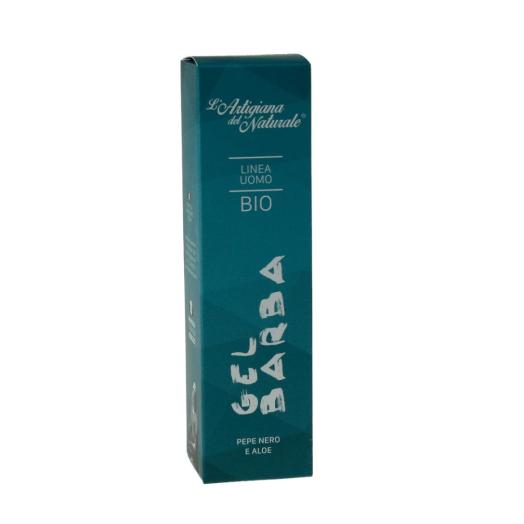 Gel da rasatura Uomo Bio con acqua di pepe nero e Aloe 150 ml. Gel da rasatura Uomo Bio con acqua di pepe nero e Aloe 150 ml.