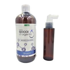Argento GROSSO Colloidale 25  ppm 500 ml+ DOSATORE spray 100 ml