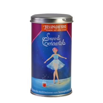 lattina da regalo con 12 Filtri di tisana "Sogno di Cenerentola" ad alta voce