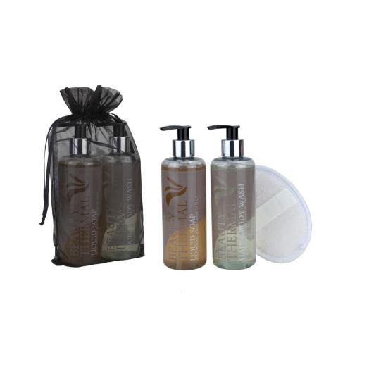 SU ORDINAZIONE Set regalo beauty thermal  shampodoccia, sapone liquido e spugnetta
