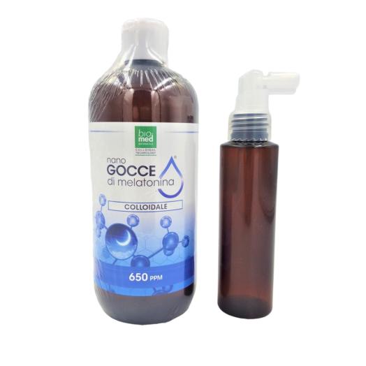 Melatonina GROSSO Colloidale 650 ppm 500 ml+dosatore spray 100 ml
