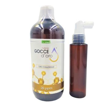 Oro GROSSO Colloidale 20 ppm 500 ml+DOSATORE SPRAY 100 ml Oro GROSSO Colloidale 20 ppm 500 ml+DOSATORE SPRAY 100 ml