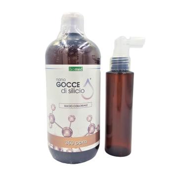 Silicio GROSSO Colloidale 350 ppm 500 ml+dosatore spray 100 ml Silicio GROSSO Colloidale 350 ppm 500 ml+dosatore spray 100 ml