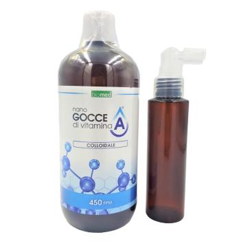 Vitamina A GROSSO Colloidale 450 ppm 500 ml+dosatore spray 100 ml Vitamina A GROSSO Colloidale 450 ppm 500 ml+dosatore spray 100 ml