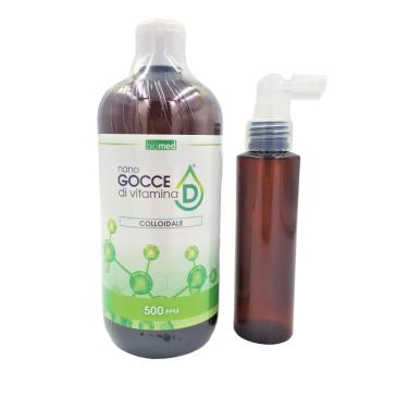 Vitamina D GROSSO Colloidale 500 ppm 500 ml+DOSATORE SPRAY 100 ml Vitamina D GROSSO Colloidale 500 ppm 500 ml+DOSATORE SPRAY 100 ml