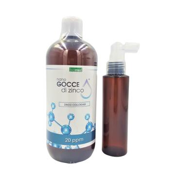 Zinco GROSSO Colloidale 20 ppm 500 ml+DOSATORE spray 100 ml Zinco GROSSO Colloidale 20 ppm 500 ml+DOSATORE spray 100 ml