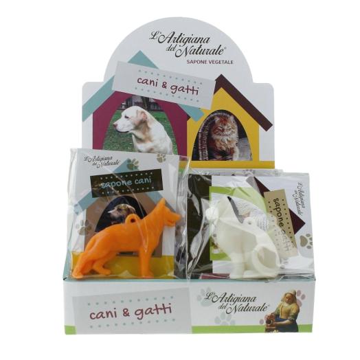 Espositore da 28 Formine per umani con forme di cani e gatti confezione regalo Espositore da 28 Formine per umani con forme di cani e gatti confezione regalo