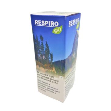 Miscela per ultrasuoni  Respiro eucalipto-pino-niaouli-timo-lavanda-rosmarino 10ml.